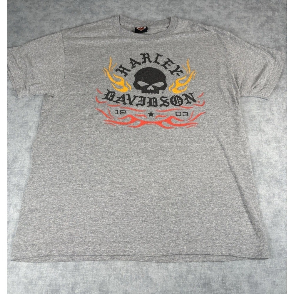 Harley Davidson Pensacola FL Skull T-Shirt Large 2024 Double Sided